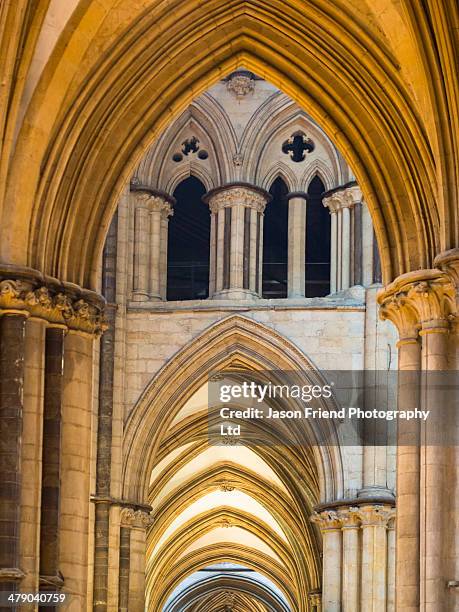 england, lincolnshire, lincoln cathedral. - lincoln lincolnshire stockfoto's en -beelden