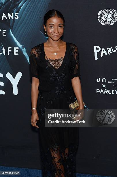 Genevieve Jones attends President of The General Assembly of The United Nations and Parley for The Oceans Launch Event at United Nations General...