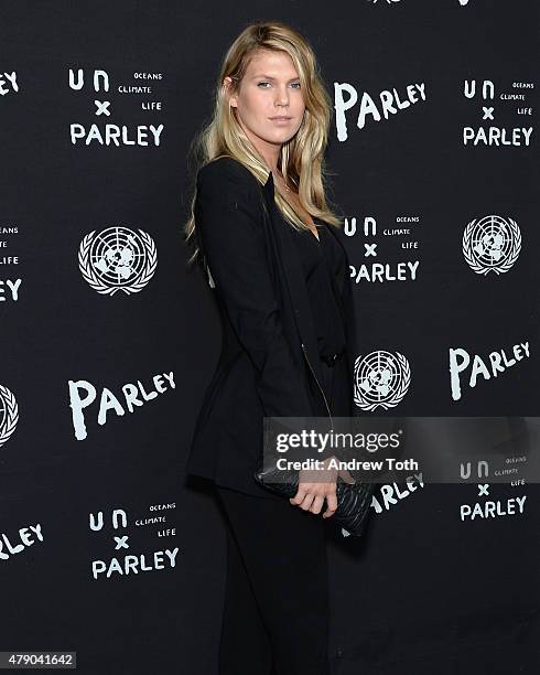 Alexandra Richards attends President of The General Assembly of The United Nations and Parley for The Oceans Launch Event at United Nations General...