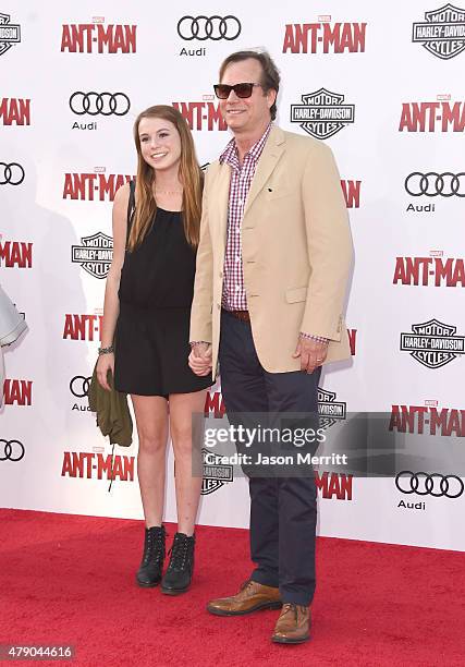 Actor Bill Paxton and his daughter Lydia Paxton arrive at the Los Angeles Premiere of Marvel Studios 'Ant-Man' at Dolby Theatre on June 29, 2015 in...