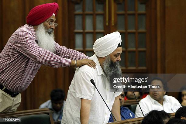 Leader Jarnail Singh got emotional while addressing the Delhi Assembly on the issue of 1984 anti-Sikh riots on the last day of Budget Session at...