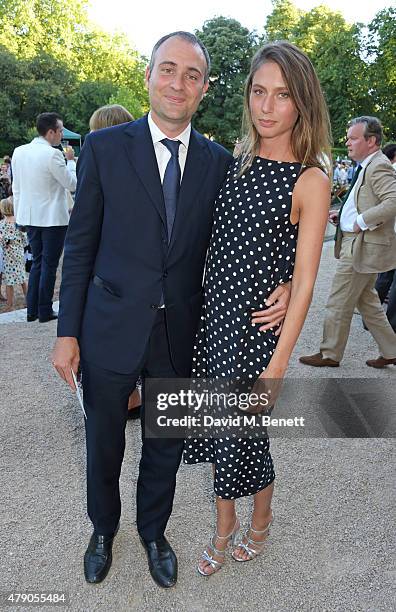 Ben Goldsmith and Jemima Jones attend the Quintessentially Foundation and Elephant Family's Royal Rickshaw Auction presented by Selfridges at...