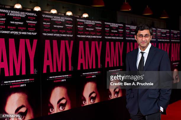 Asif Kapadia attends the London Gala premiere of "Amy" on June 30, 2015 in London, England.