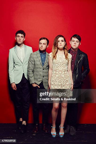 Musical band Echosmith poses for a portrait at the 102.7 KIIS FM's Wango Tango portrait studio for People Magazine on May 9, 2015 in Carson,...