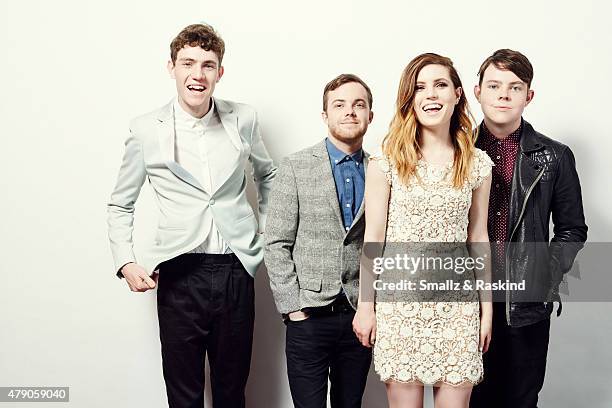 Musical band Echosmith poses for a portrait at the 102.7 KIIS FM's Wango Tango portrait studio for People Magazine on May 9, 2015 in Carson,...