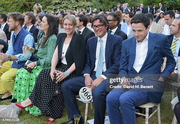 Laura Lopes and Harry Lopes attend the Quintessentially Foundation and Elephant Family's Royal Rickshaw Auction presented by Selfridges at Lancaster...