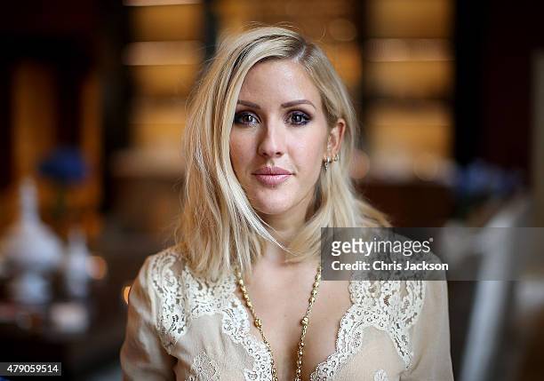 Ellie Goulding attends the celebration of Marriott International's and Universal Music Group's global marketing partnership, at the St Pancras...