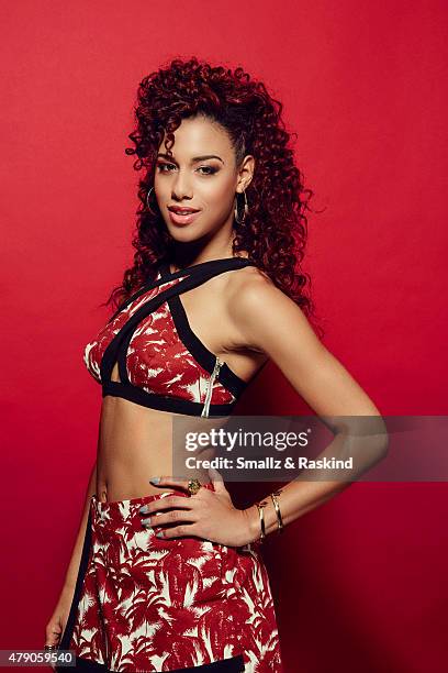 Singer Natalie La Rose poses for a portrait at the 102.7 KIIS FM's Wango Tango portrait studio for People Magazine on May 9, 2015 in Carson,...