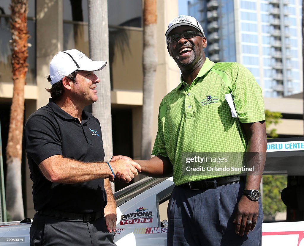 Joie Chitwood and Ricky Stenhouse Jr.