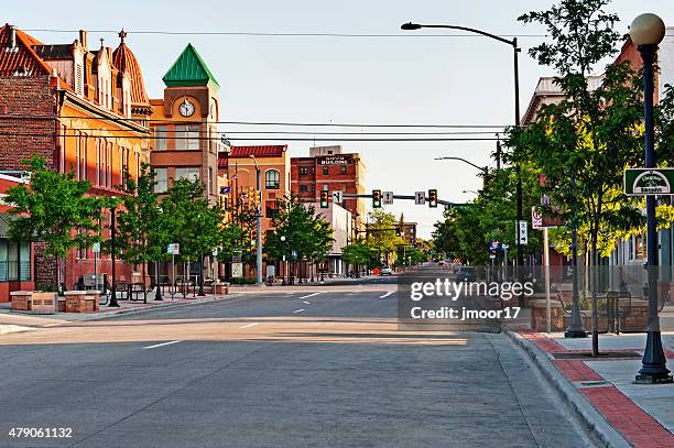 cheyenne downtown business district - wyoming stock pictures, royalty-free photos & images