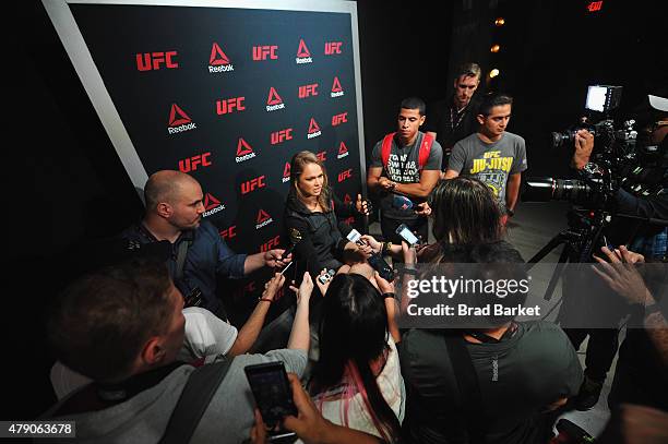 Ronda Rousey attends the Launch Of The Reebok UFC Fight Kit at Skylight Modern on June 30, 2015 in New York City.