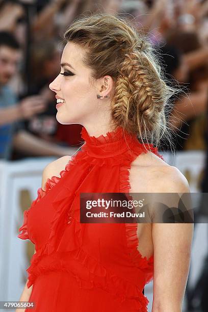 Amber Heard attends the European Premiere of 'Magic Mike XXL' at Vue West End on June 30, 2015 in London, England.