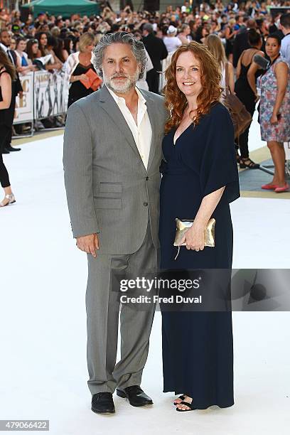 Gregory Jacobs and wife Heather attend the European Premiere of 'Magic Mike XXL' at Vue West End on June 30, 2015 in London, England.