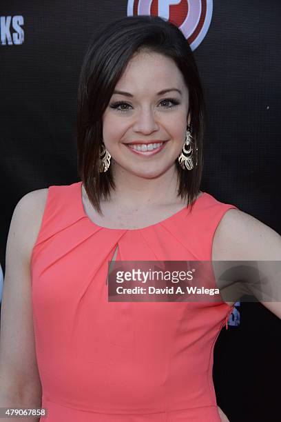 Actress Shelley Regner attends the movie premiere of Alki David's Lord Of The Freaks at the Egyptian Theatre on June 29, 2015 in Hollywood,...