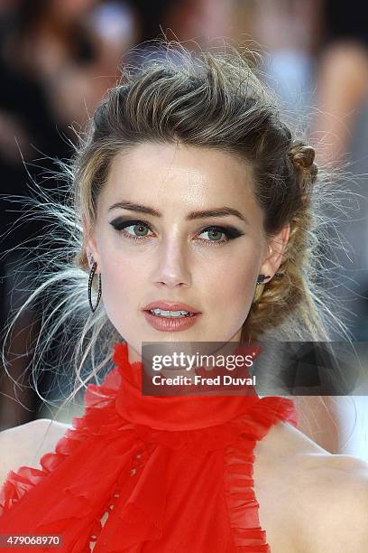 Amber Heard attends the European Premiere of 'Magic Mike XXL' at Vue West End on June 30, 2015 in London, England.