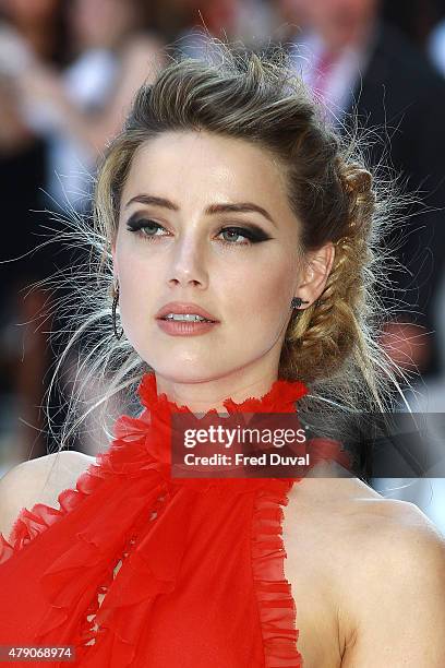 Amber Heard attends the European Premiere of 'Magic Mike XXL' at Vue West End on June 30, 2015 in London, England.