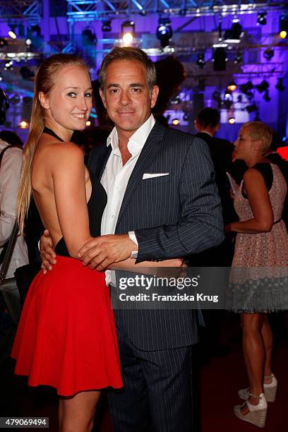 Tatjana Thinius and Florian Fitz attend the Deutscher Gruenderpreis 2015 on June 23, 2015 in Wetzlar, Germany.