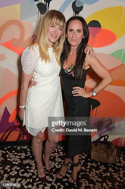 Edith Bowman and guest attend the Future Dreams Midsummer Night Party at SushiSamba on June 30, 2015 in London, England.