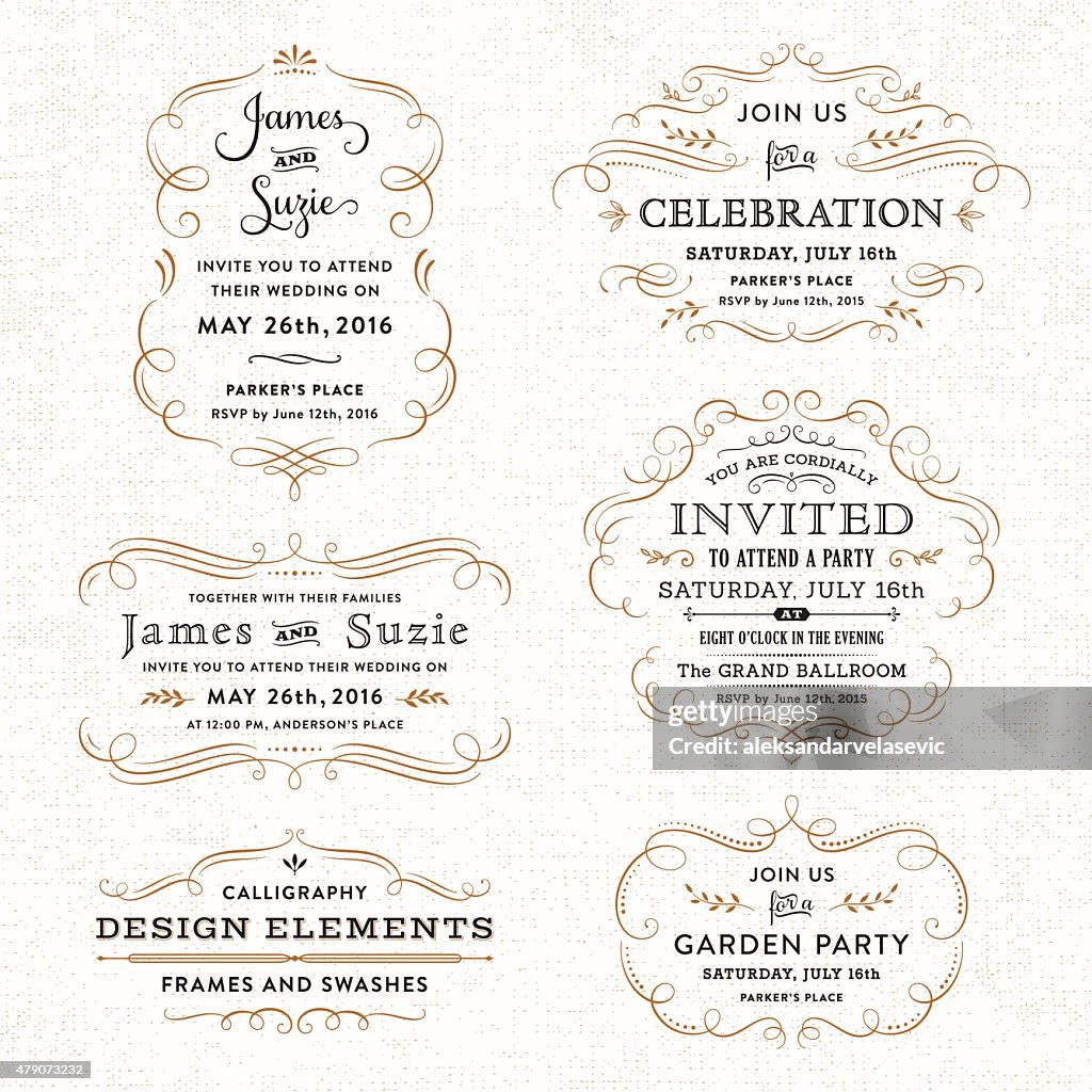 Kalligrafie-Party, Hochzeit Einladung