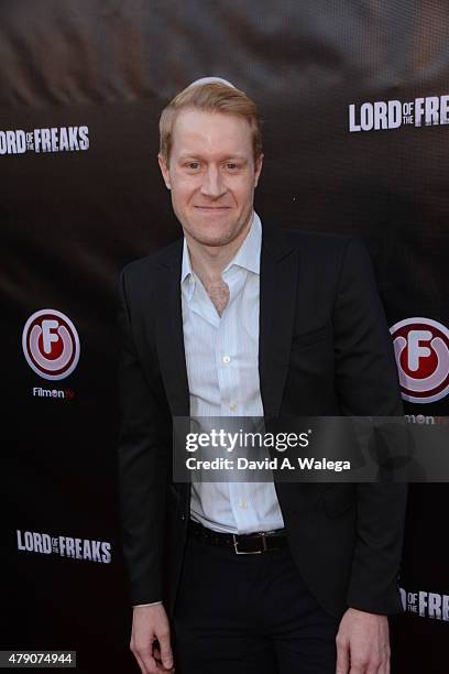 Actor Wayne Bastrup attends the movie premiere of Alki David's Lord Of The Freaks at the Egyptian Theatre on June 29, 2015 in Hollywood, California.