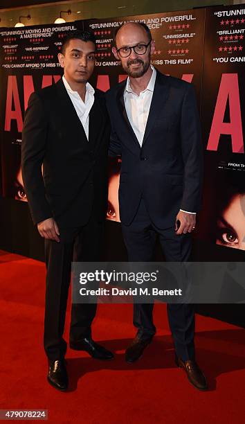 Tim Cash and James Gay-Rees attend the UK Premiere of "Amy" at the Picturehouse Central on June 30, 2015 in London, England.
