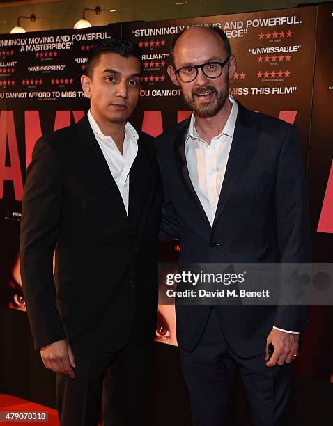 Tim Cash and James Gay-Rees attends the UK Premiere of "Amy" at the Picturehouse Central on June 30, 2015 in London, England.