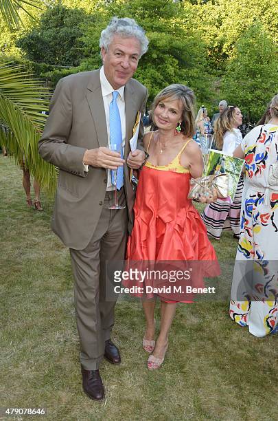 Henry Wyndham and Maya Flick attend the Quintessentially Foundation and Elephant Family's Royal Rickshaw Auction presented by Selfridges at Lancaster...