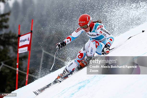 Anemone Marmottan of France competes during the Audi FIS Alpine Ski World Cup Finals Women's Giant Slalom on March 16, 2014 in Lenzerheide,...