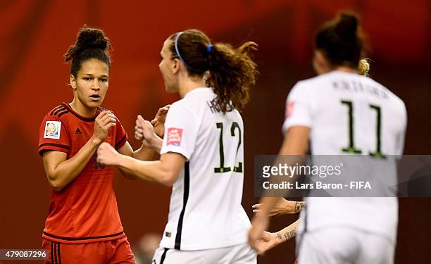 Celia Sasic of Germany looks dejected after missing a penalty during the FIFA Women's World Cup 2015 Semi Final match between USA and Germany at...