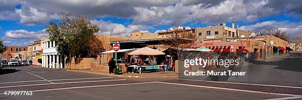 cityscape of santa fe - new mexico market stock pictures, royalty-free photos & images