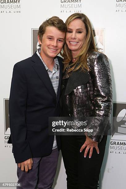 Melissa Rivers and son Cooper Endicott attend A Conversation With Melissa Rivers at The GRAMMY Museum on June 30, 2015 in Los Angeles, California.