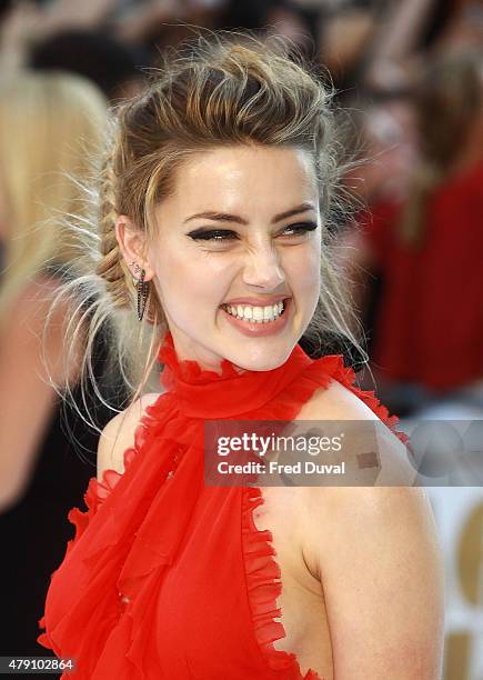 Amber Heard attends the European premiere of 'Magic Mike XXL' at Vue West End on June 30, 2015 in London, England.