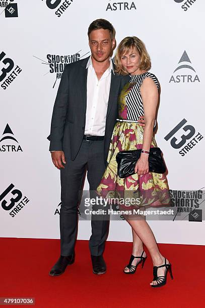 Gesine Cukrowski and Tom Wlaschiha attend the Shocking Shorts Award 2015 during the Munich Film Festival on June 30, 2015 in Munich, Germany.