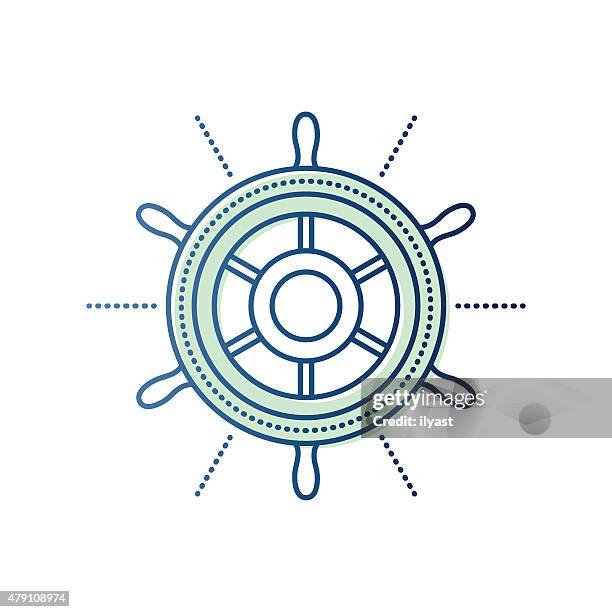 yachting and sailing - boat captain stock illustrations
