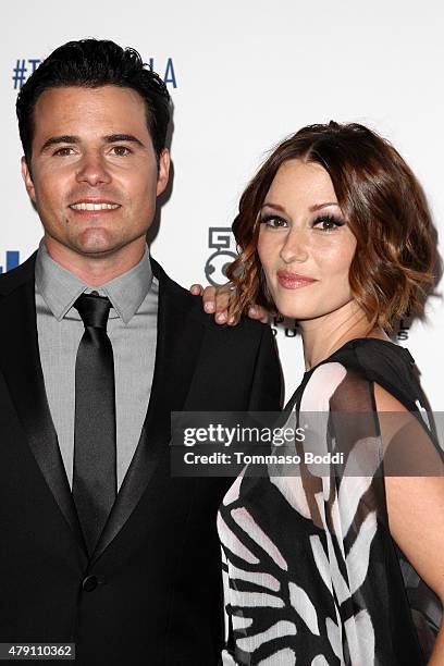 Actors Nathan West and Chyler Leigh attend the 6th Annual Thirst Gala held at The Beverly Hilton Hotel on June 30, 2015 in Beverly Hills, California.