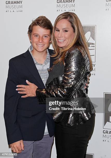 Melissa Rivers and her son Cooper Endicott attend an evening with Melissa Rivers at The GRAMMY Museum on June 30, 2015 in Los Angeles, California.