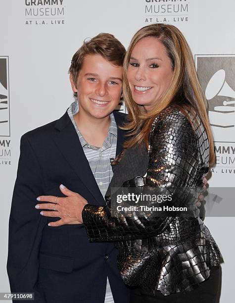 Melissa Rivers and her son Cooper Endicott attend an evening with Melissa Rivers at The GRAMMY Museum on June 30, 2015 in Los Angeles, California.