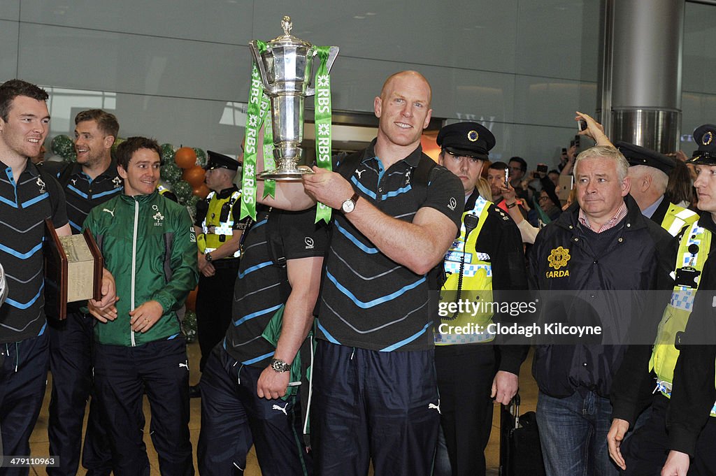 Six Nations Championship Winners Arrive In Dublin