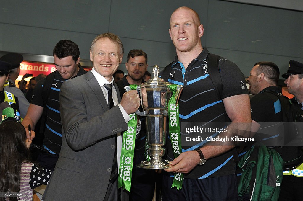 Six Nations Championship Winners Arrive In Dublin