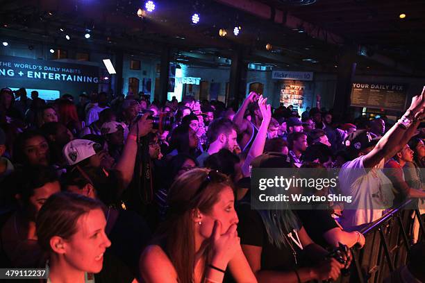 General view of the atmosphere at Beer N Tacos during the 2014 SXSW Music, Film + Interactive Festival at Brazos Hall on March 15, 2014 in Austin,...