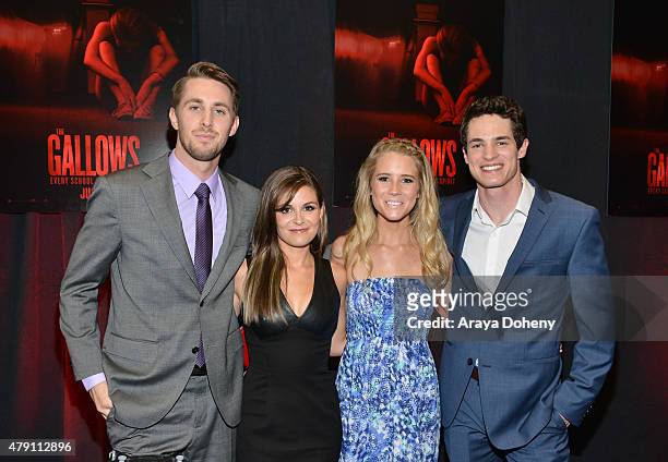 Ryan Shoos, Pfeifer Brown, Cassidy Gifford and Reese Mishler attend "THE GALLOWS" Fresno Hometown Screening on June 30, 2015 in Fresno, California.