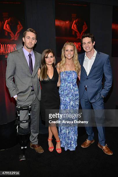 Ryan Shoos, Pfeifer Brown, Cassidy Gifford and Reese Mishler attend "THE GALLOWS" Fresno Hometown Screening on June 30, 2015 in Fresno, California.