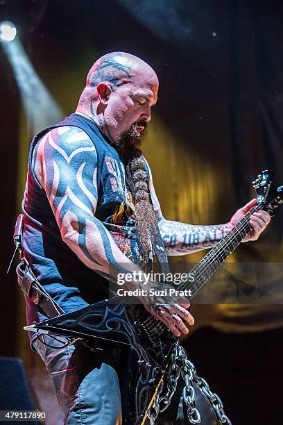 Kerry King of Slayer performs at Mayhem Festival at White River Amphitheater on June 30, 2015 in Enumclaw, Washington.