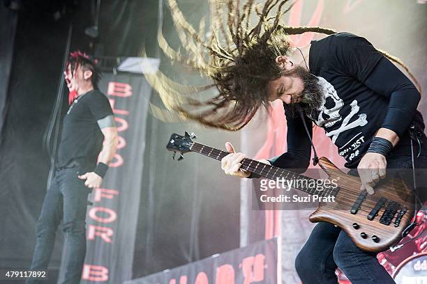 Raymond Boyd of Hellyeah performs at Mayhem Festival at White River Amphitheater on June 30, 2015 in Enumclaw, Washington.