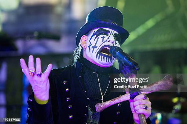 King Diamond performs at Mayhem Festival at White River Amphitheater on June 30, 2015 in Enumclaw, Washington.