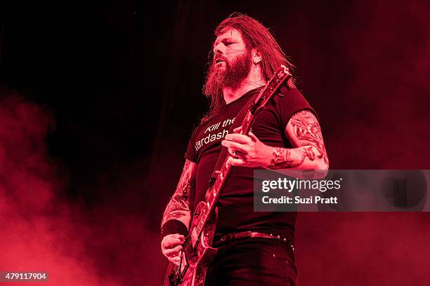 Gary Holt of Slayer performs at Mayhem Festival at White River Amphitheater on June 30, 2015 in Enumclaw, Washington.