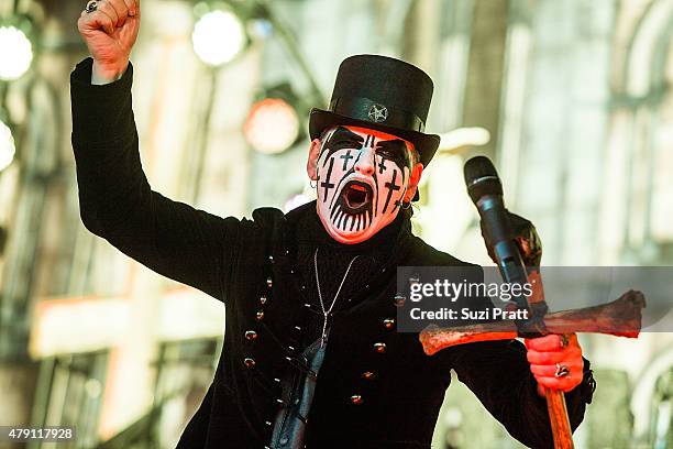 King Diamond performs at Mayhem Festival at White River Amphitheater on June 30, 2015 in Enumclaw, Washington.