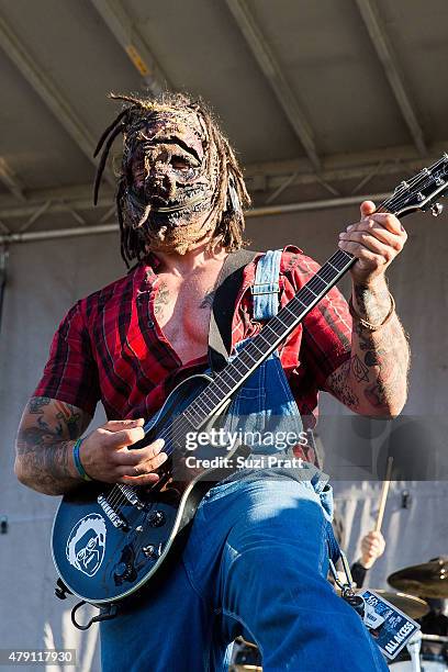 Kissing Candice performs at Mayhem Festival at White River Amphitheater on June 30, 2015 in Enumclaw, Washington.