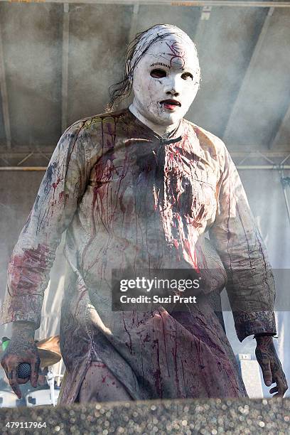 Kissing Candice performs at Mayhem Festival at White River Amphitheater on June 30, 2015 in Enumclaw, Washington.