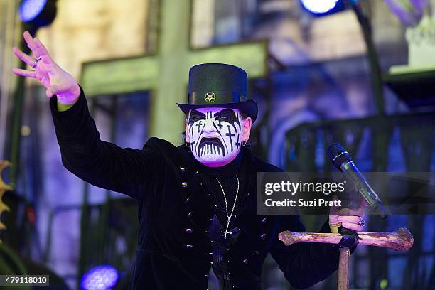 King Diamond performs at Mayhem Festival at White River Amphitheater on June 30, 2015 in Enumclaw, Washington.